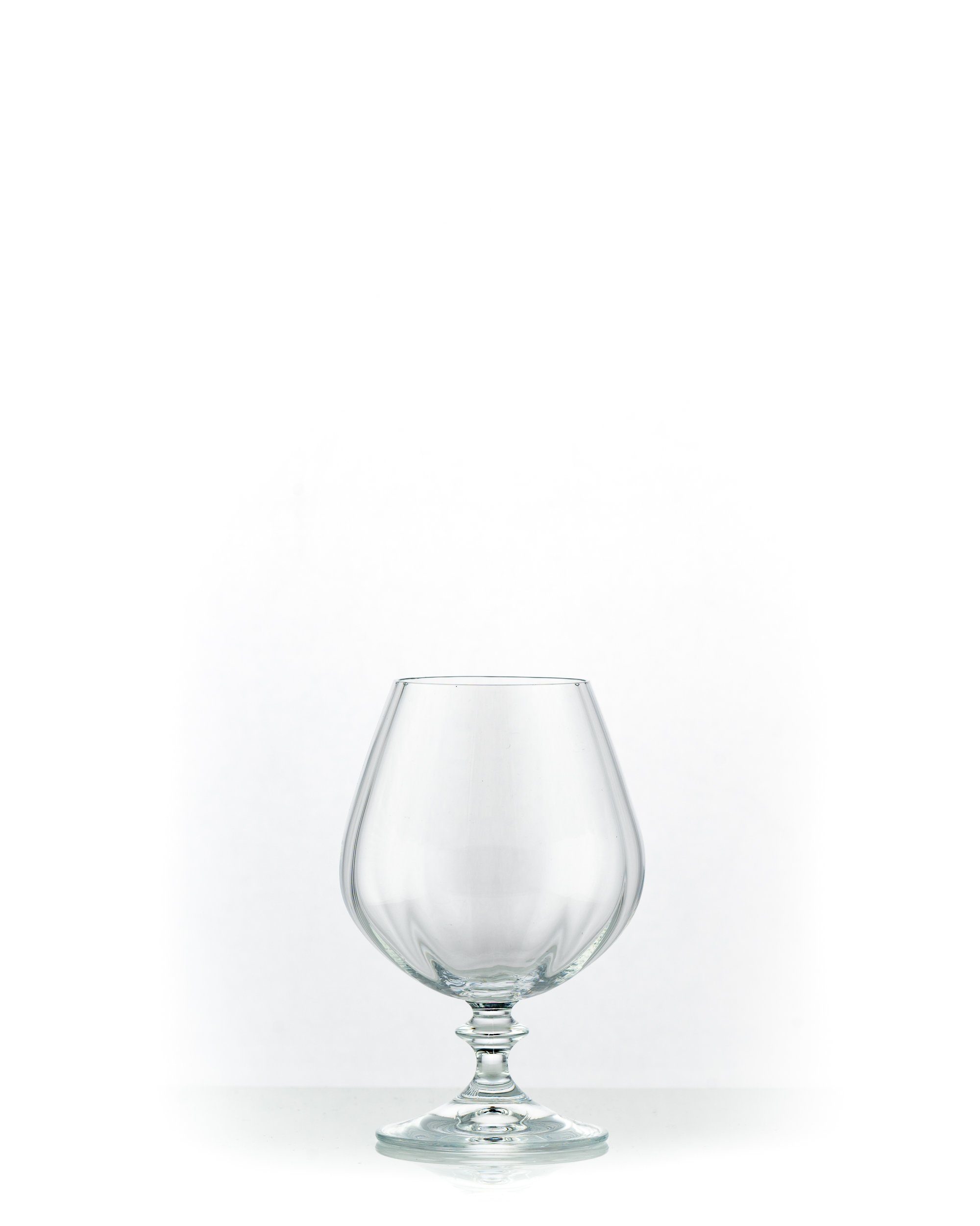 Crystalex Cognacglas »Angela Optic klar 400 ml 6er Set«, Bleikristall,  geriffelt