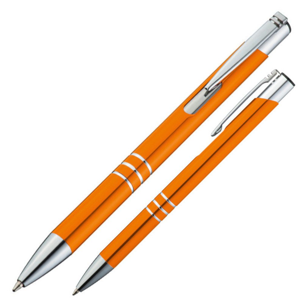 Kugelschreiber 50 Kugelschreiber aus Metall / Farbe: orange