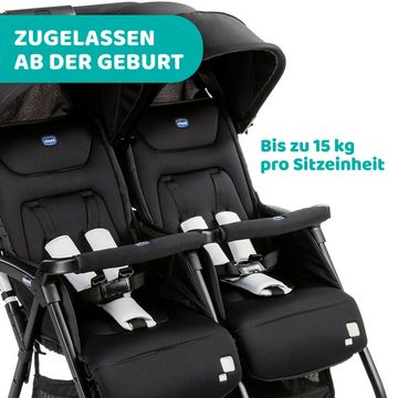 Chicco Zwillingsbuggy OHlalà Twin, Black Night, Zwillingskinderwagen