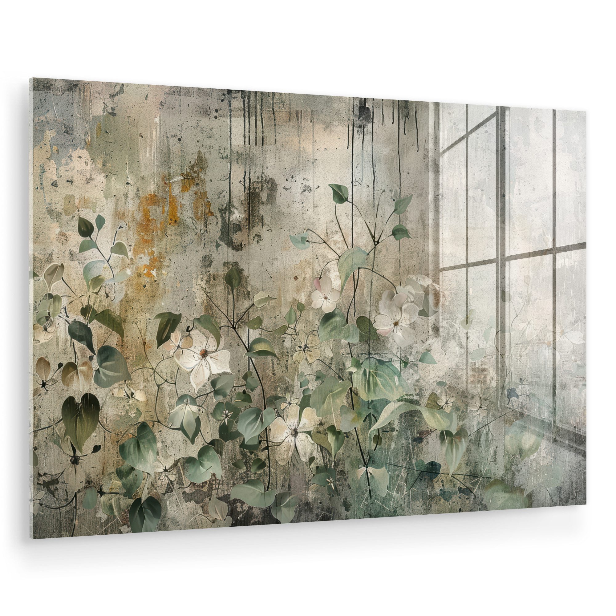MuchoWow Acrylglasbild Blumen - Blätter - günstig online kaufen