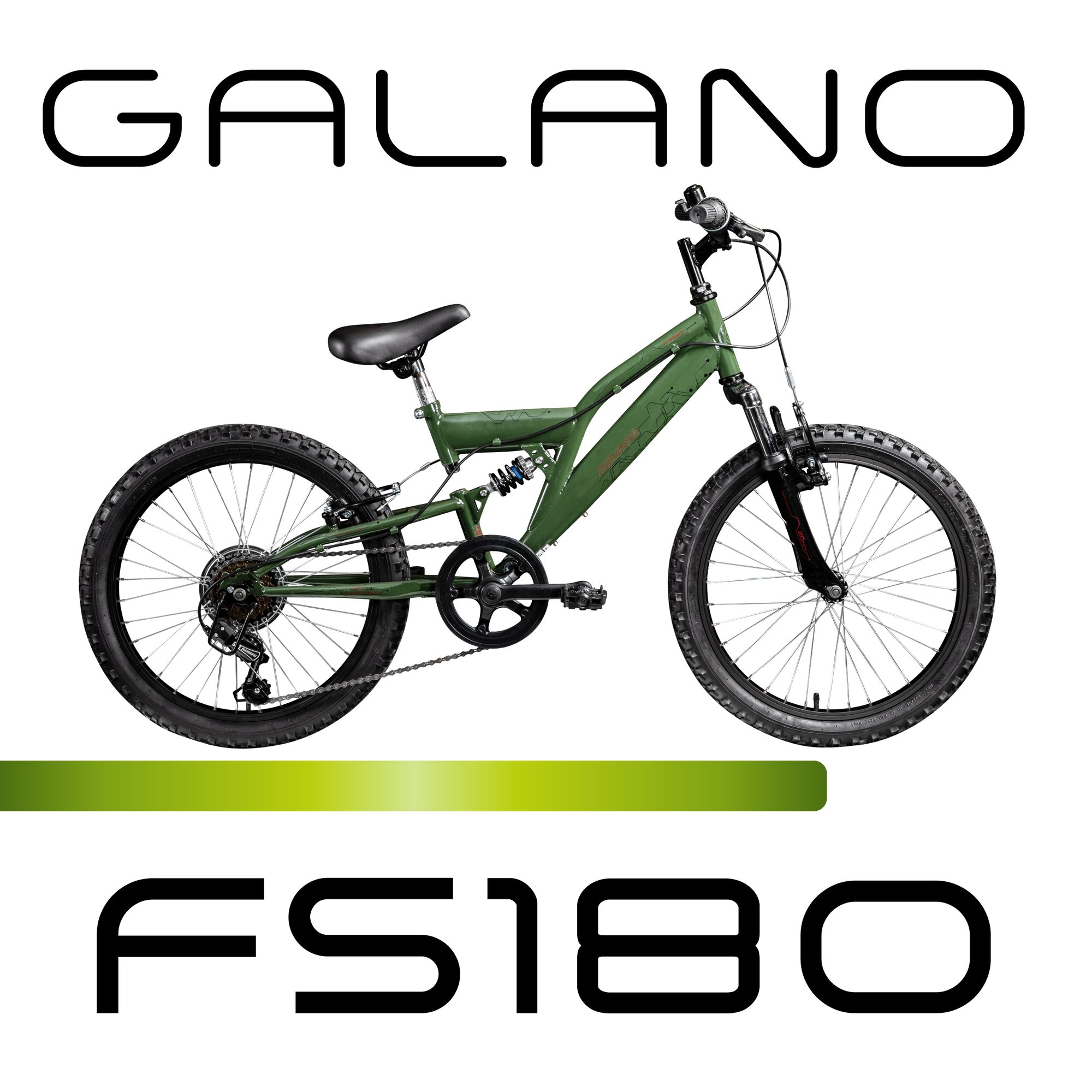 Galano Mountainbike FS180, 6 Gang, Kettenschaltung, 20 Zoll Kinderfahrrad ab 6 Jahre 120-135 cm für Mädchen und Jungen