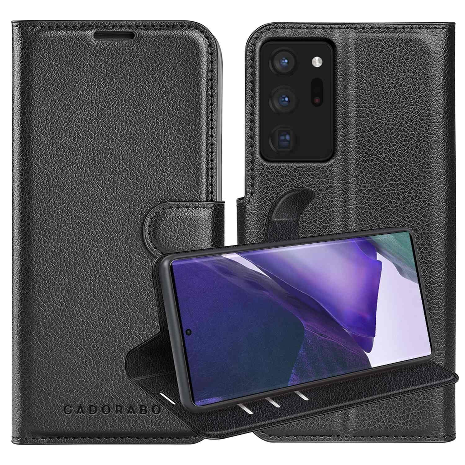 Cadorabo Handyhülle für Samsung Galaxy NOTE 20 ULTRA Hülle Samsung Galaxy NOTE 20 ULTRA, Hülle Schutzhülle mit Standfunktion, Kartenfach und Magnetverschluss