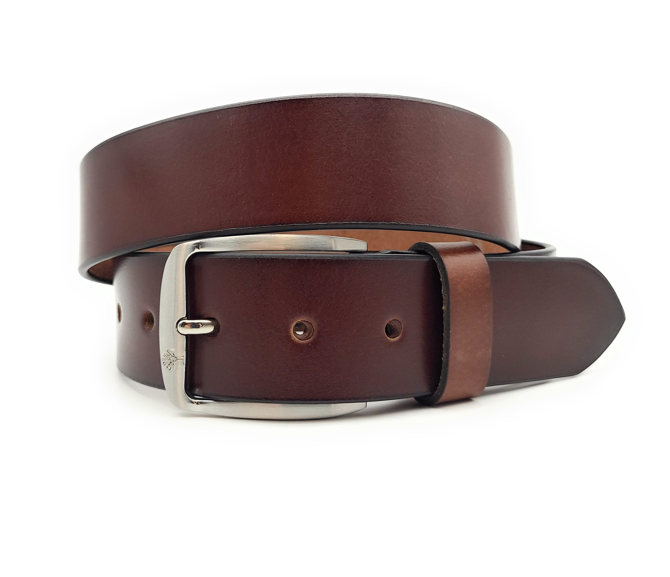 Ledergürtel Herren Gürtel Büffelvollleder Braun 40mm – Echtleder – klassisch