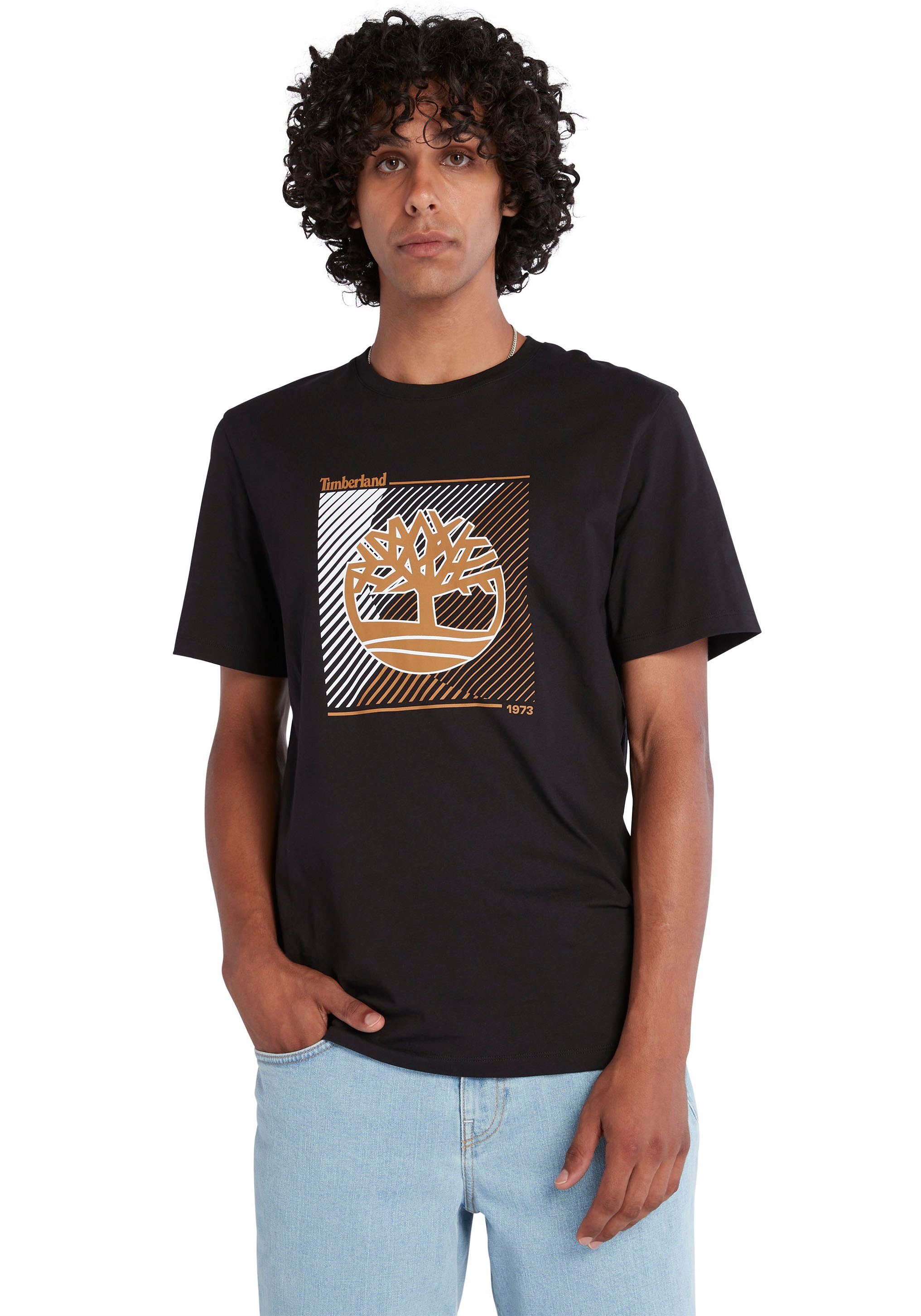 LOGO TEE black TREE GRAPHIC T-Shirt Timberland