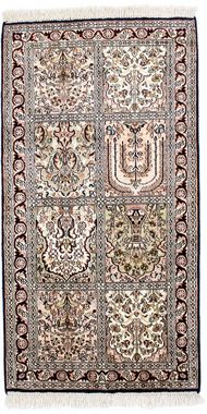 Teppich Kaschmir Seide Teppich handgeknüpft mehrfarbig, morgenland, rechteckig, Höhe: 6 mm