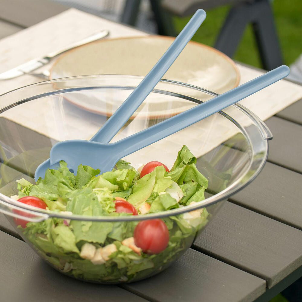 WESTMARK Salatschleuder im Set mit Salatbesteck und Dressingshaker, blau, (Set), 3 teiliges Set, spülmaschinengeeignet – Bild 5 von 5