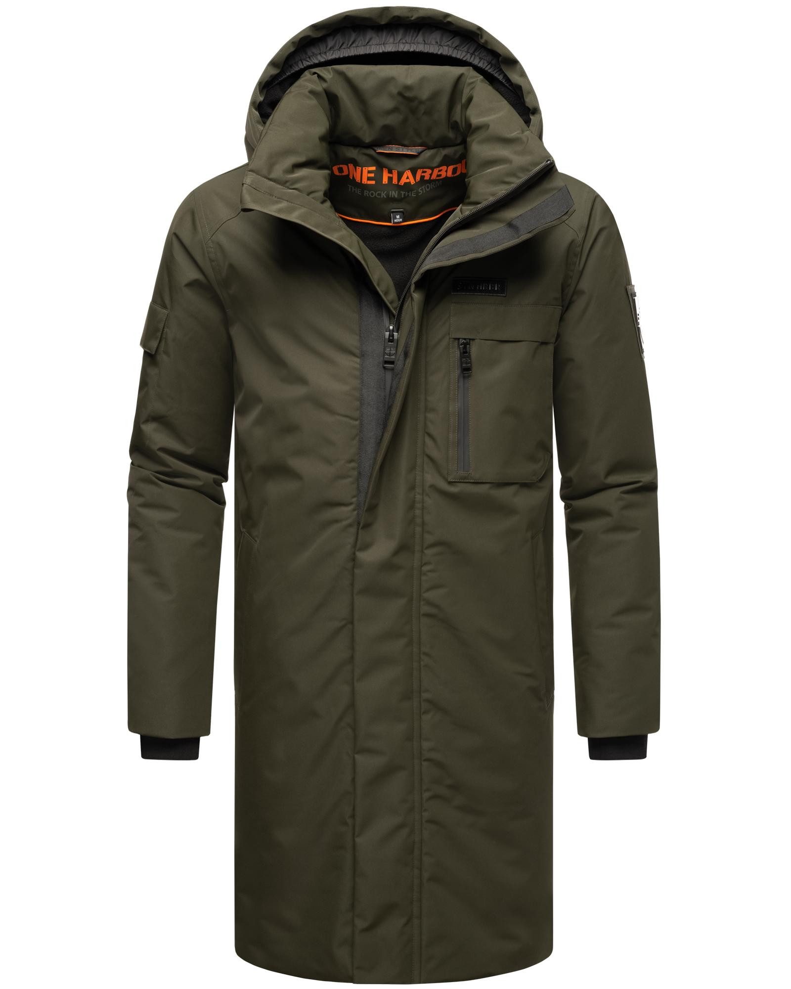 Stone Harbour Regenmantel Xandroo XX Langer Herren Wintermantel mit Kapuze
