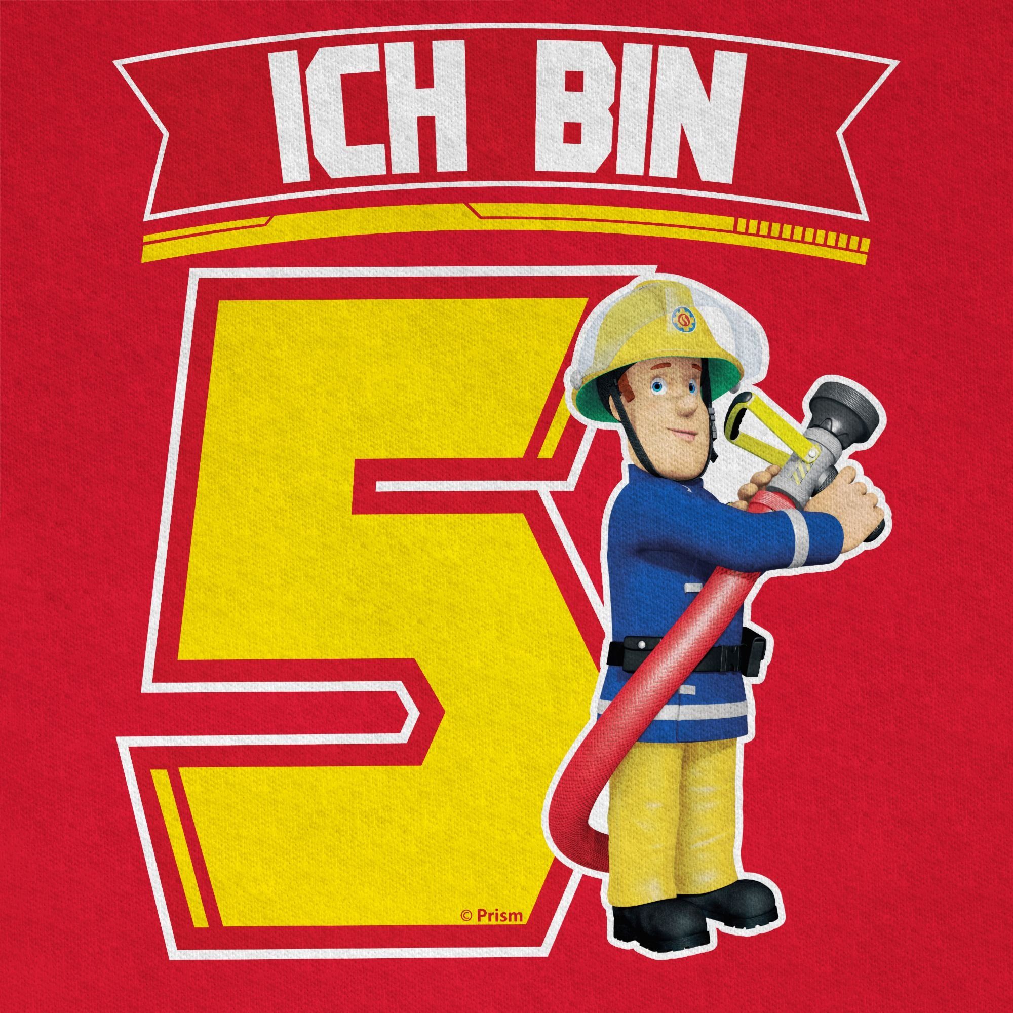 - Ich Feuerwehrmann 5 T-Shirt Sam Rot Jungen bin Sam Shirtracer 01