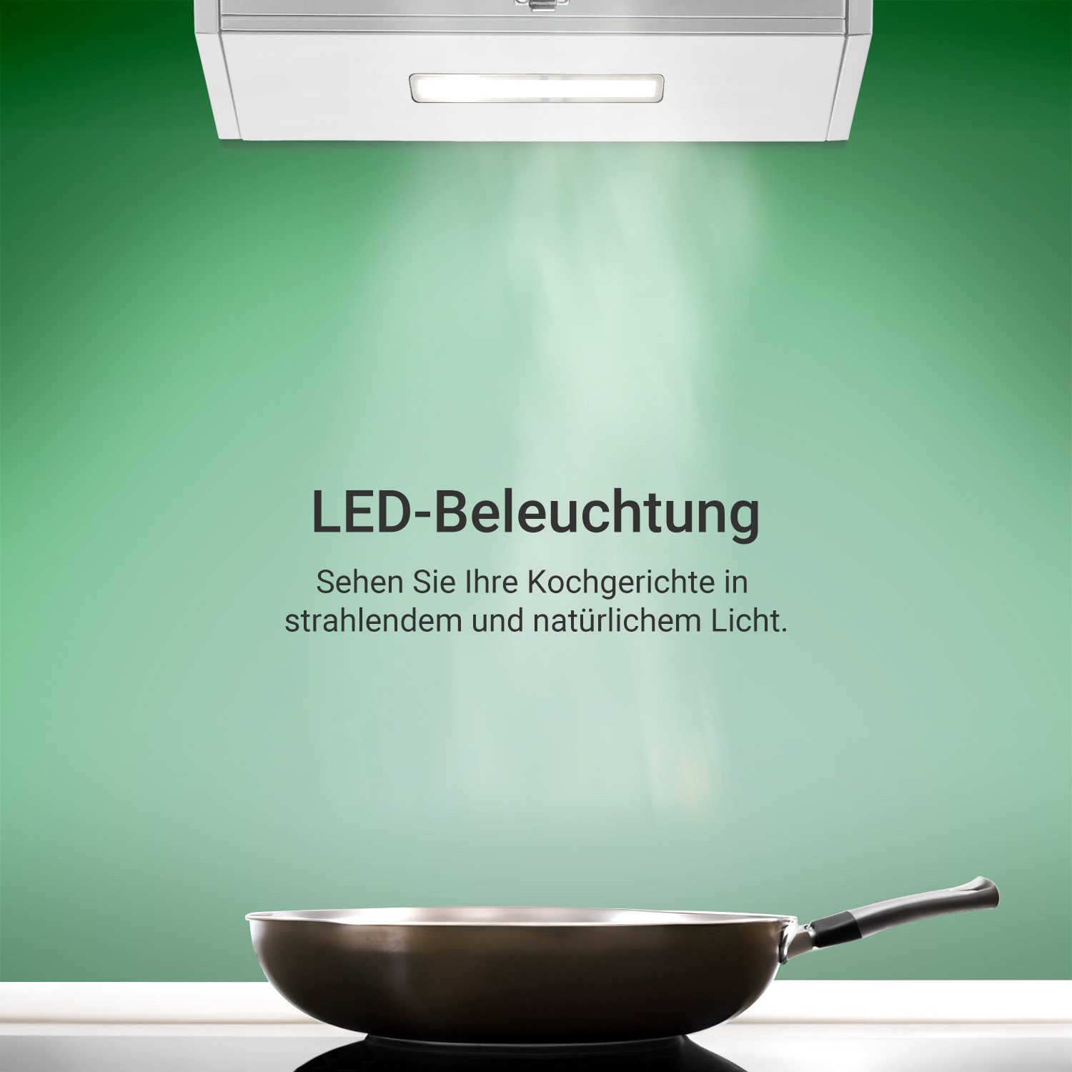 KKT KOLBE Wandhaube Dunstabzugshaube 60cm BASE6002W Abzugshaube / Abluft / 60cm / Umluft / Weiß / Gestensteuerung / LED – Bild 4 von 5