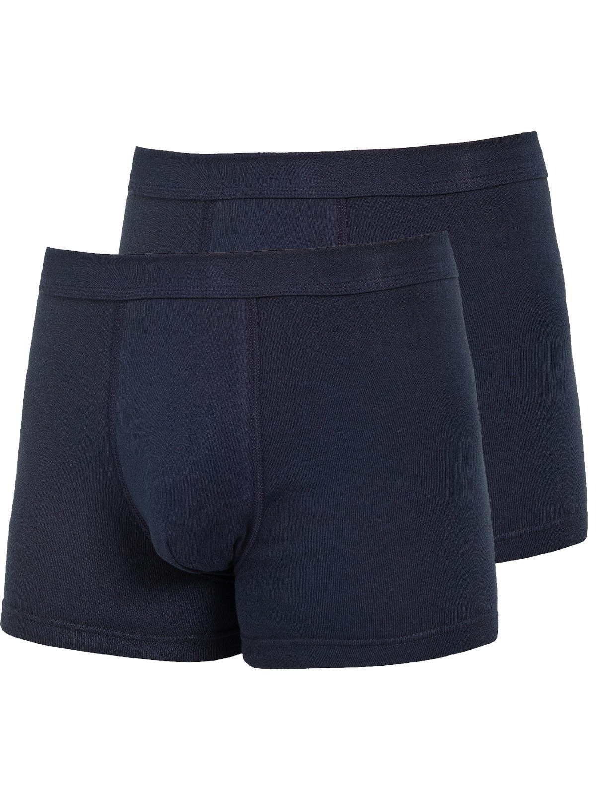 2-St) Pants Pants dunkelblau Retro hohe Bio Cotton KUMPF Herren Markenqualität (Packung, Pack 2er