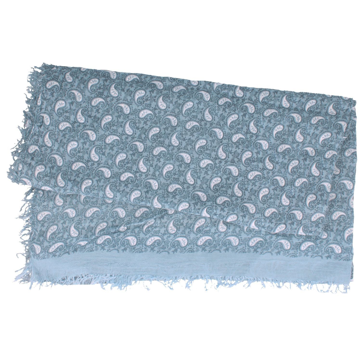 Breiter Schal, Leichter Sommerschal aus Bambus mit Paisley Muster