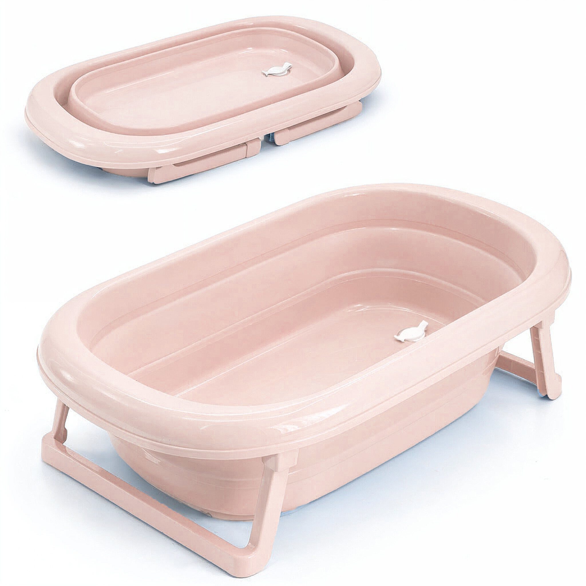 Babykajo Babybadewanne, (1-tlg), Faltbare Babybadewanne mit integriertem Thermometer und Abfluss