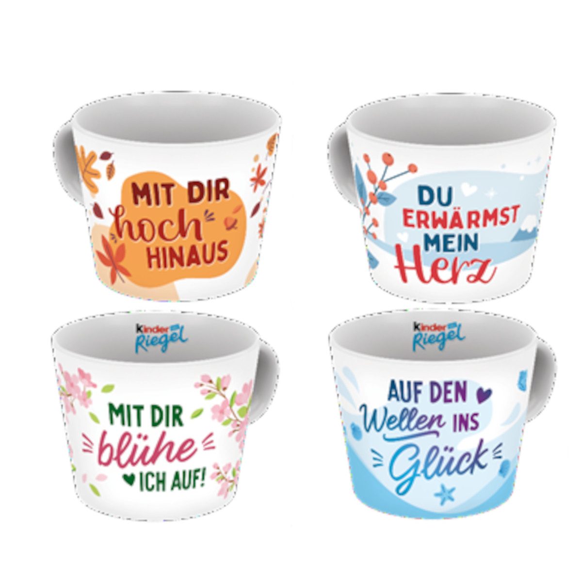 kinder Schokolade, Kinder Riegel 10er Packung mit Sammel Tasse Fan Edition 210g