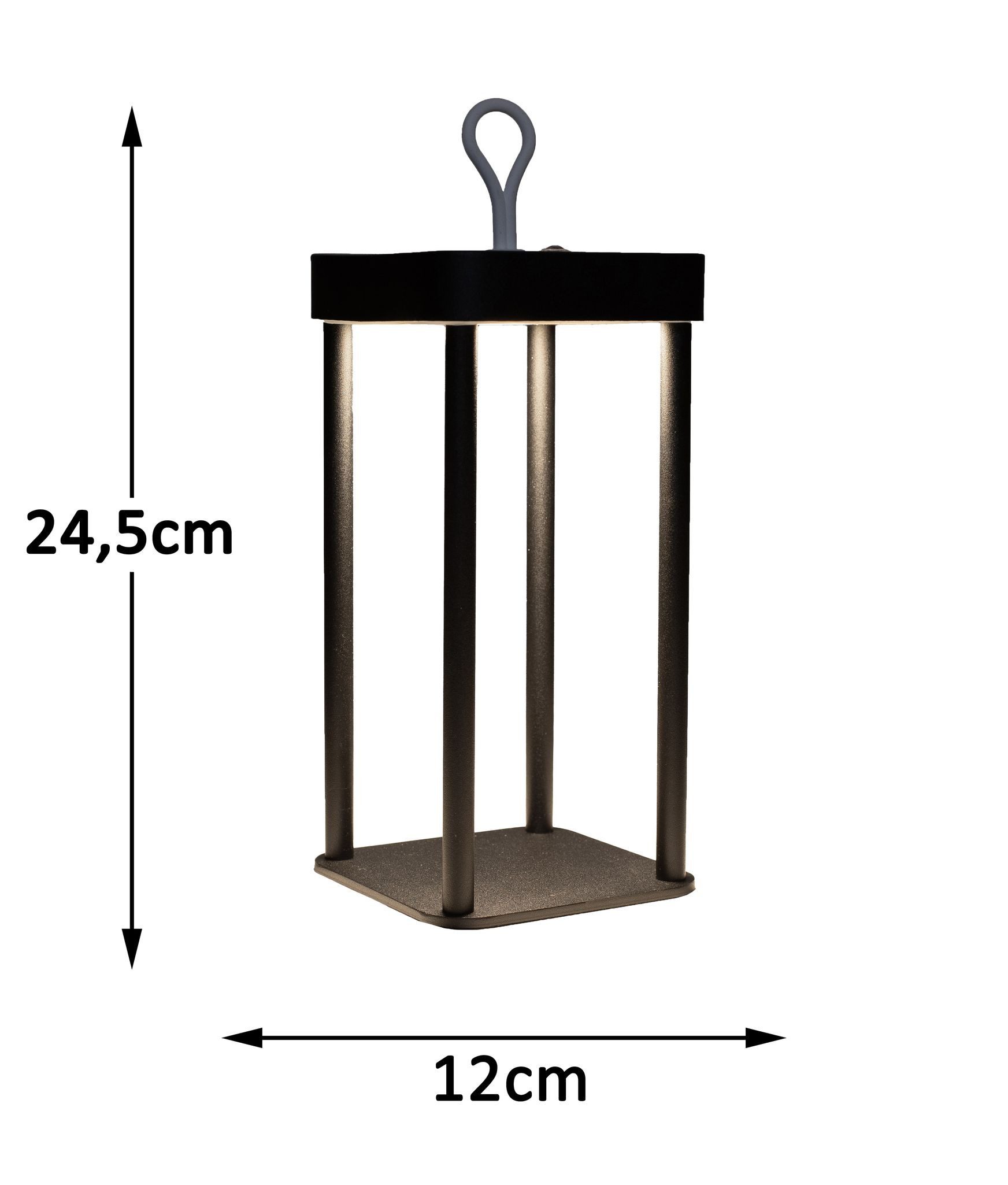 Coen Bakker Deco BV LED Außen-Tischleuchte Touch Tischlampe dimmbar mit Akku, In-/Outdoor, Touch-Funktion, LED fest verbaut, Kaltweiß, Warmweiß, Tageslichtweiß – Bild 3 von 5