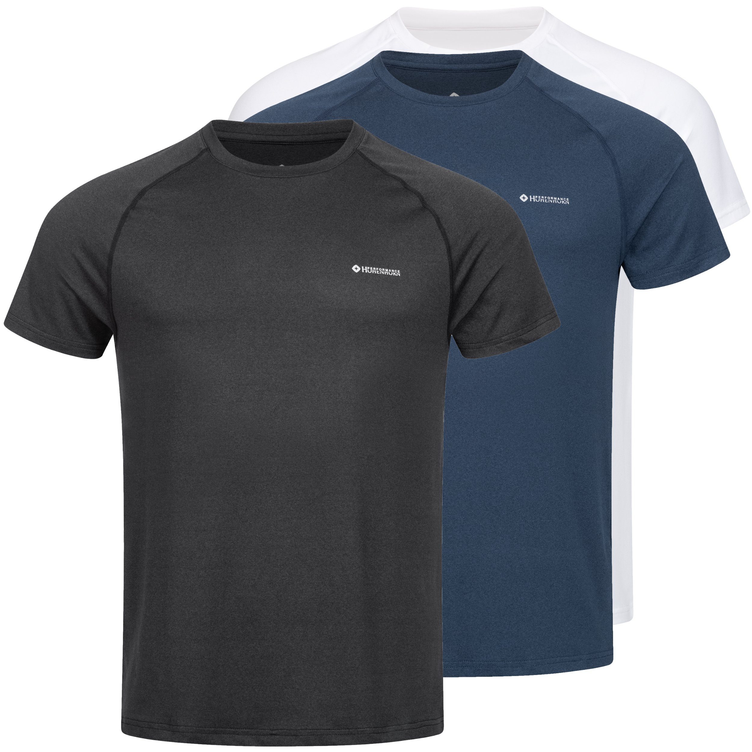 T-Shirt Blau Höhenhorn Set Schwarz, Weiß, Kannin Höhenhorn 3er