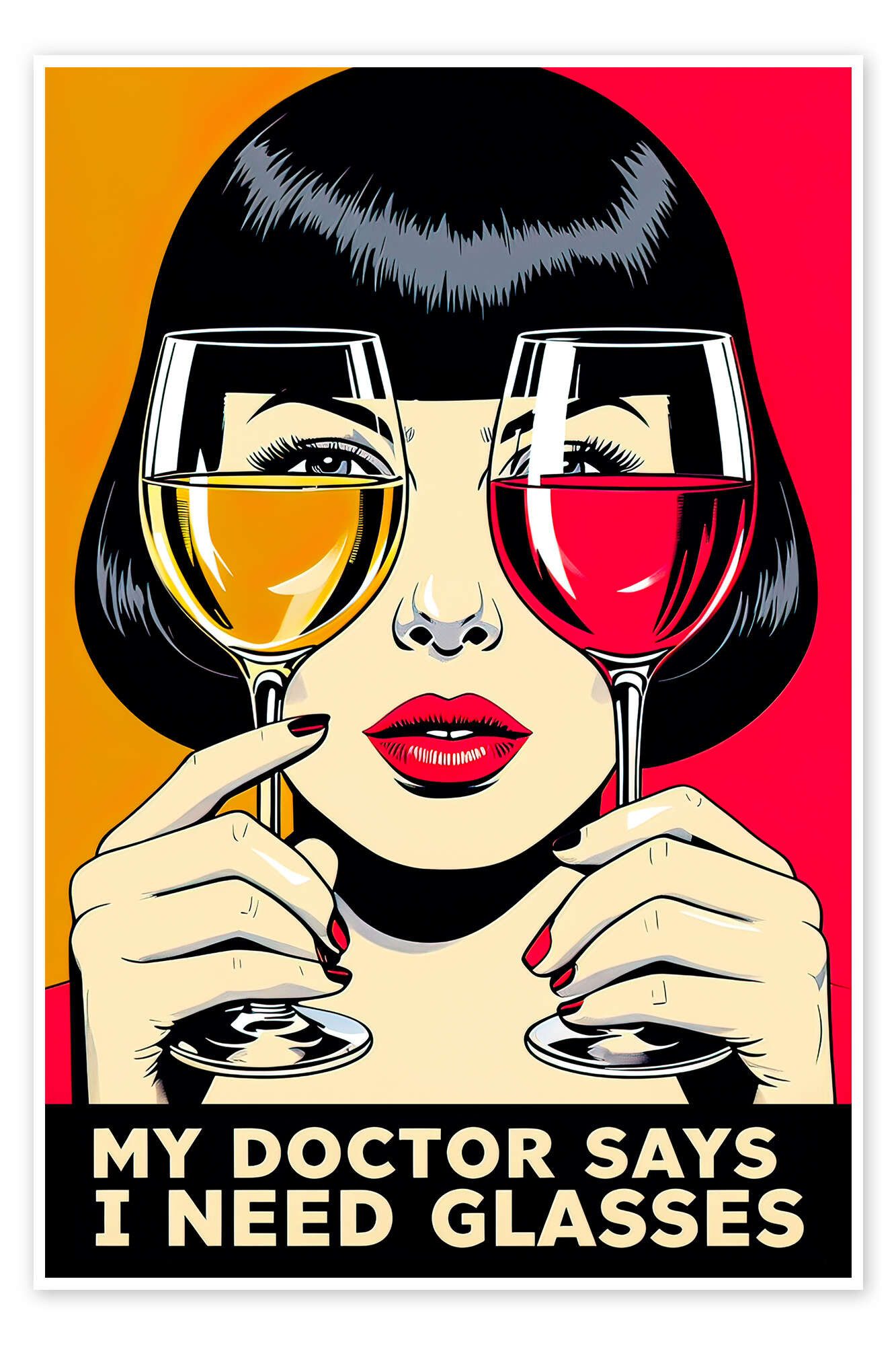 Posterlounge Wandbild My doctor says I need glasses, nobelart, erhältlich als Плакат, Leinwandbild, Wandsticker oder Acrylglasbild