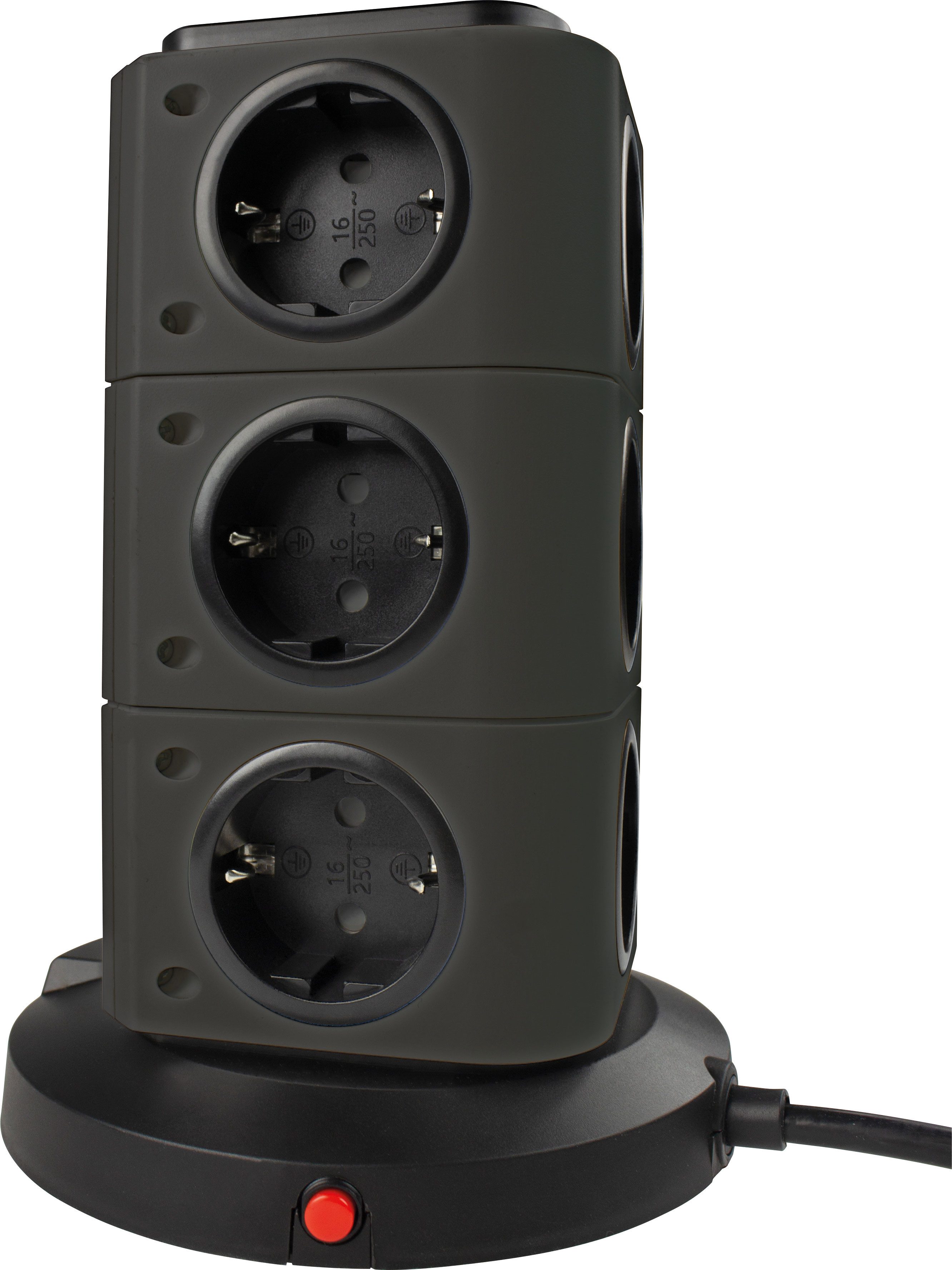 as - Schwabe Tischsteckdosen mit Induktionsladefläche, IP20 Steckdosenleiste 12-fach (Ein- / Ausschalter, USB-Anschlüsse, Schalterbeleuchtung, Schutzkontaktstecker, Kabellänge 1,5 m), mit erhöhtem Berührungsschutz und Schalter
