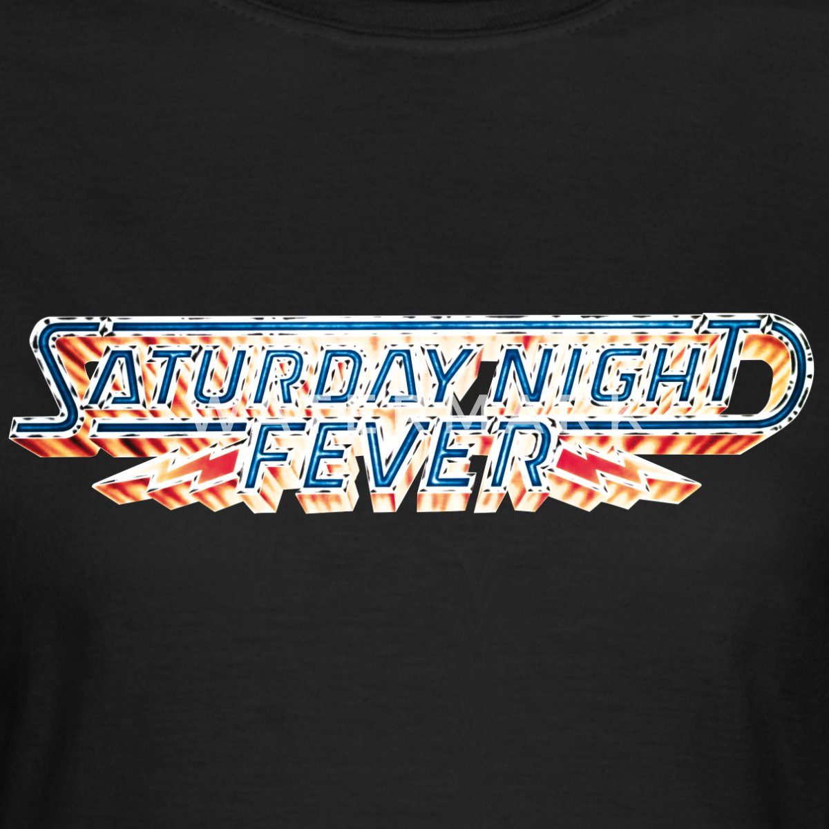 T-Shirt Saturday Night Fever Film-Logo Mit Blitzen Frauen T-Shirt