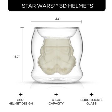 JoyJolt Espressoglas Stormtrooper 3D-Helm - Star Wars, doppelwandig