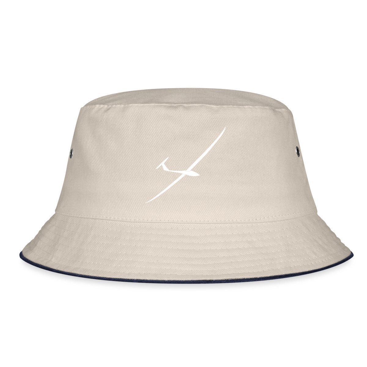 Spreadshirt Sonnenhut Segelflugzeug JS1 Sport Fliegen Pilot Fischerhut (1-St)