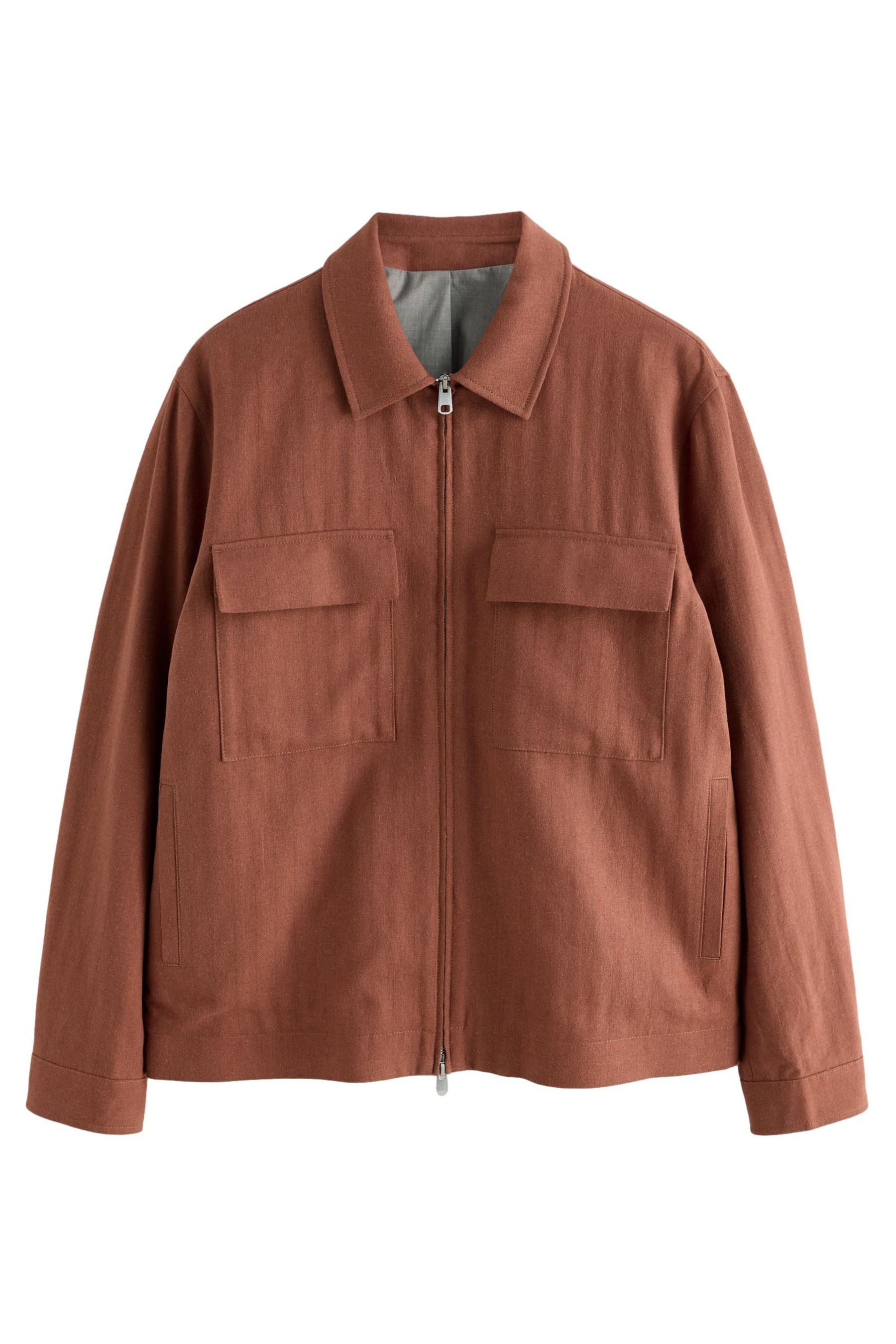 Hemdjacke N. Premium Fischgrät-Sakko aus Leinengemisch