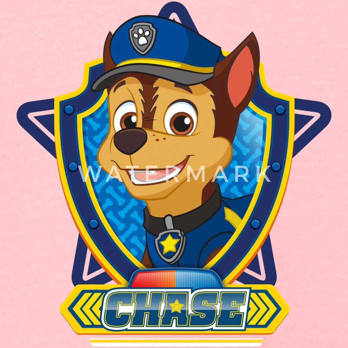 Spreadshirt Hoodie Paw Patrol Chase Polizeihund Polizei Emblem Kinder Premium Hoodie (1-tlg)