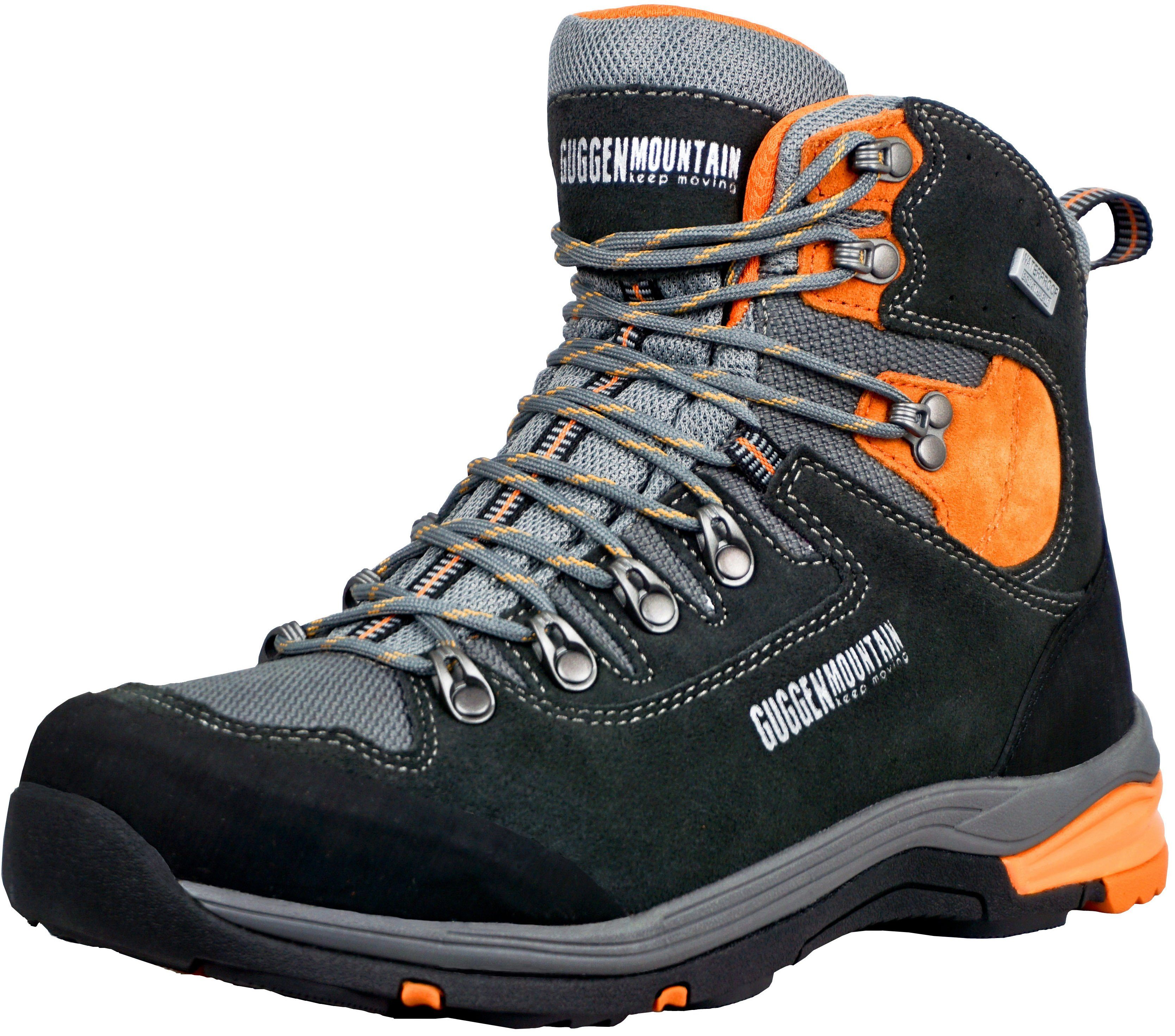 GUGGEN Mountain Herren Wanderstiefel Wanderschuh PM026 Herrenwanderschuh Wanderschuh Wasserabweisend Verstärkte Schuhspitze Bergschuhe Leder