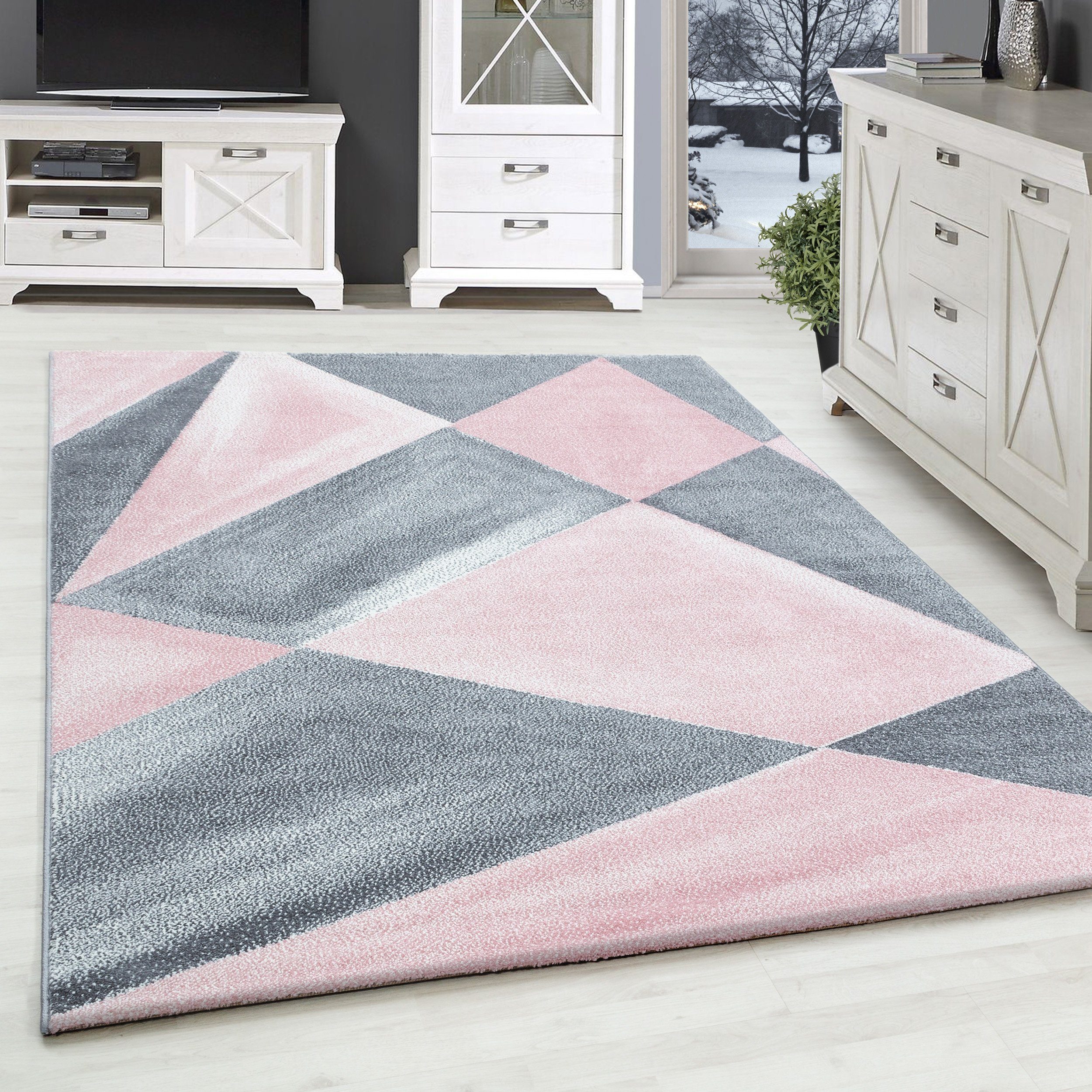 SIMPEX24 Teppich Geometrisch Design, Läufer, Höhe: günstig online kaufen