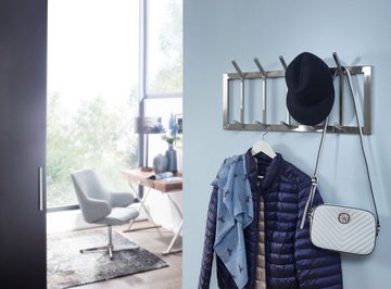 KADIMA DESIGN Wandgarderobe Metall-Garderobe, Elegante Hakenleiste für Jacken & Accessoires