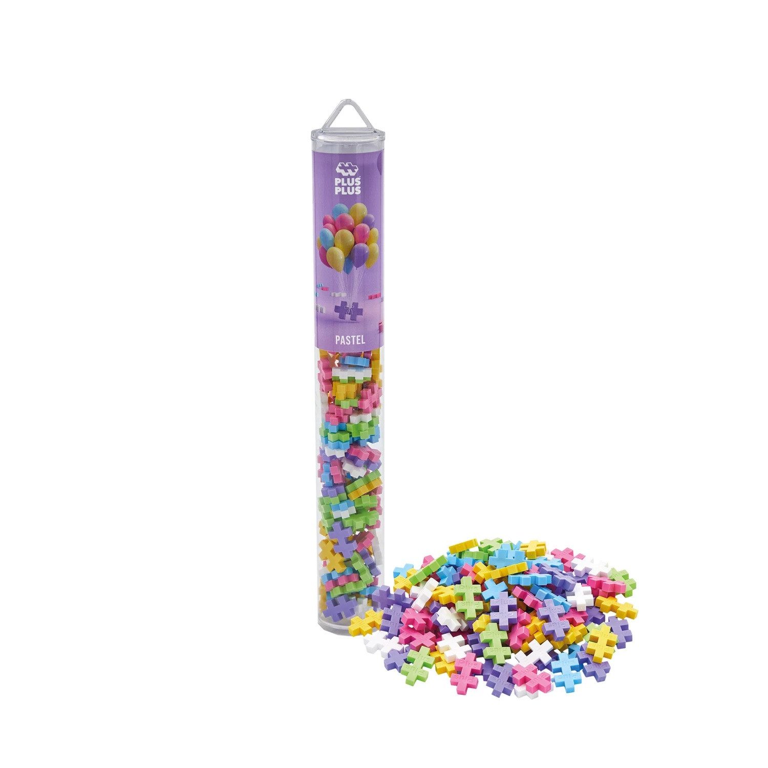 PLUS-PLUS 100 Kreativ Bausteine Pastell Spielbausteine, (100 St)