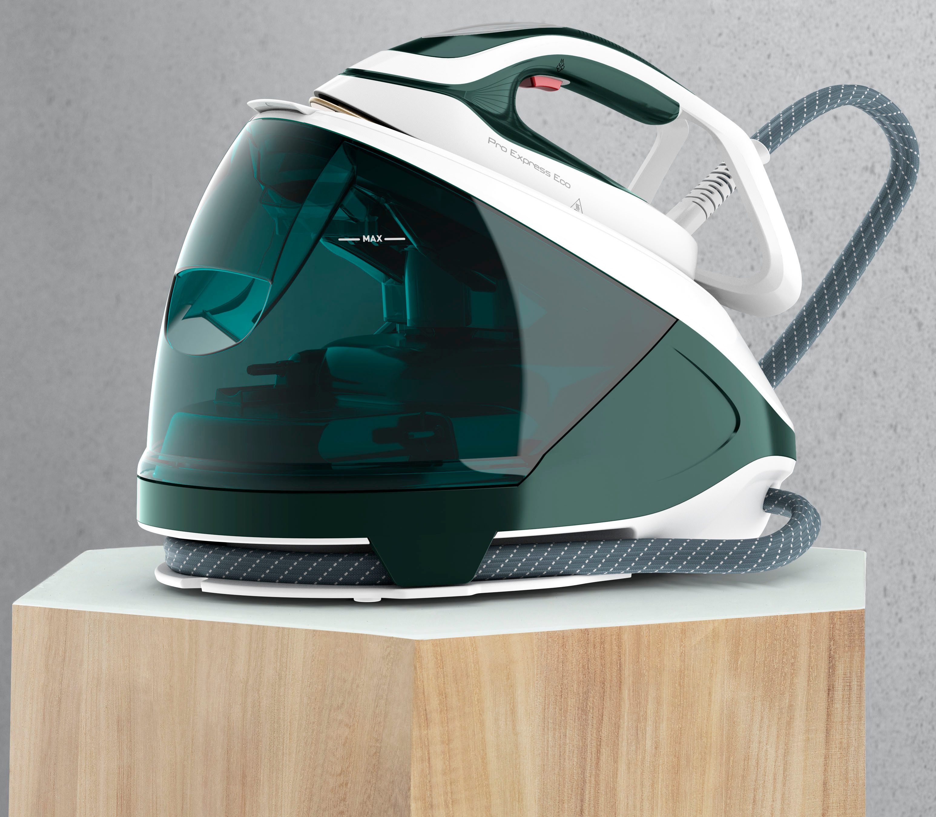 Tefal Dampfbügelstation GV9E21 Pro Express Eco, 1800 ml Wassertank, 2200 Watt, 140 g/Min. Dampfabgabe, 560 g/Min. Dampfstoß, Eco-Design