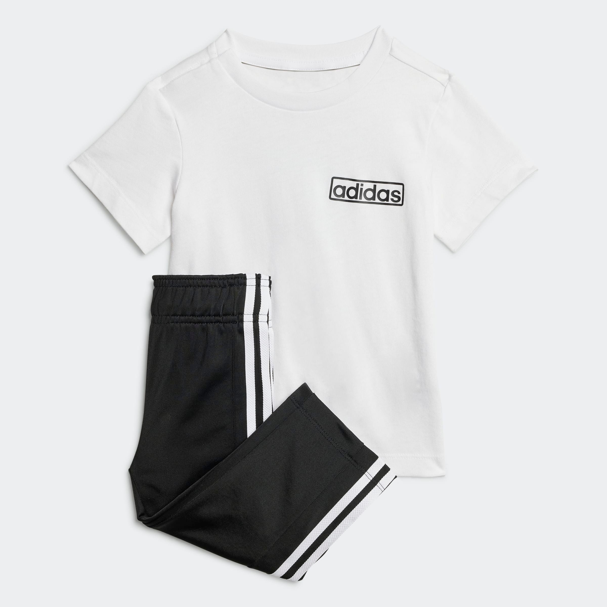 adidas Originals Trainingsanzug ADIBREAK AND TEE SET KIDS (2-tlg), für Babys, zweiteiliges Set, aus Baumwolle und Polyester