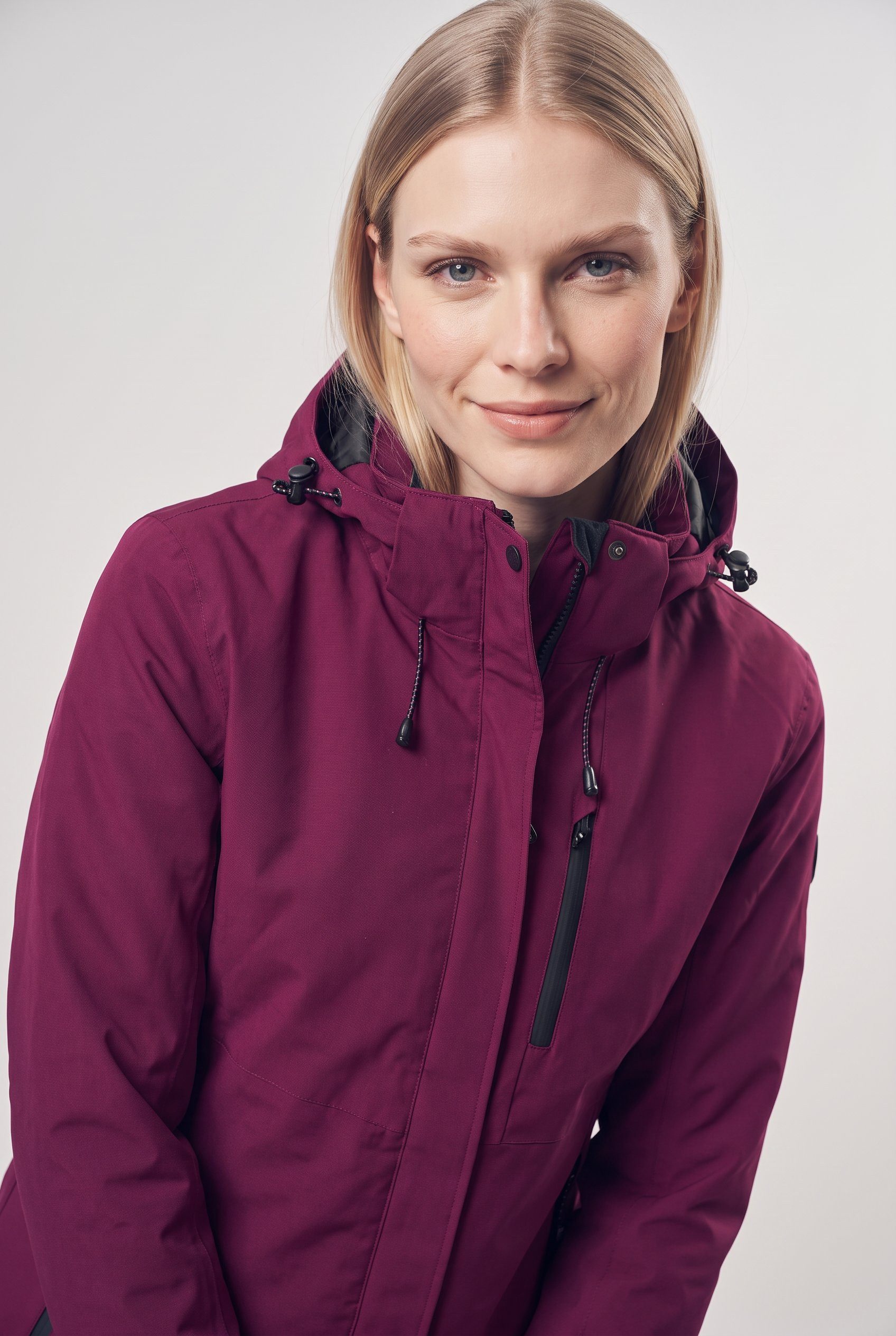 Killtec Funktionsjacke KOW 219 WMN JCKT mit abzippbarer, regulierbarer Kapuze, winddicht, atmungsaktiv
