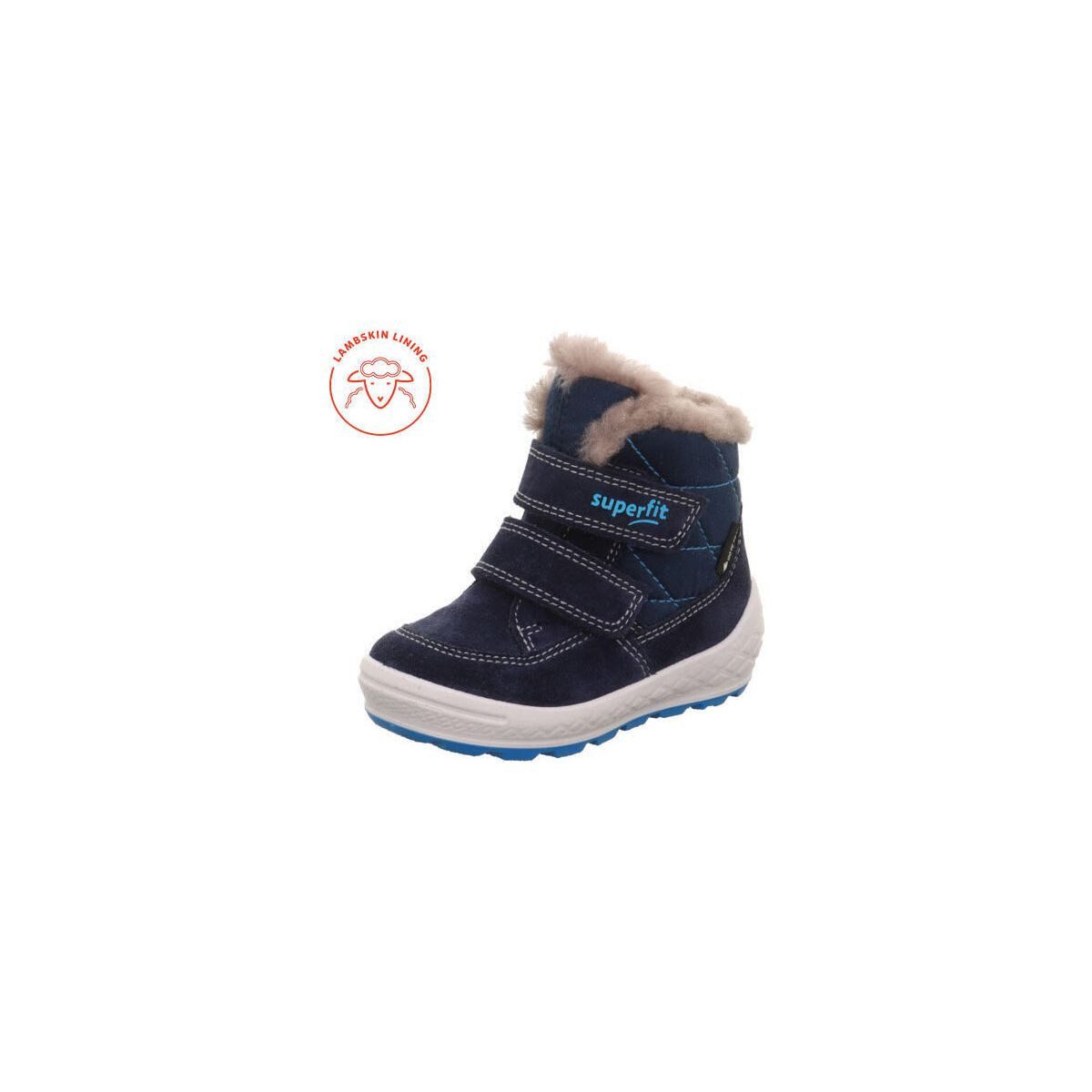 Superfit Groovy 2.0 Winterstiefel Warme und stylische Boots mit Lammfellfutter und Klettverschluss