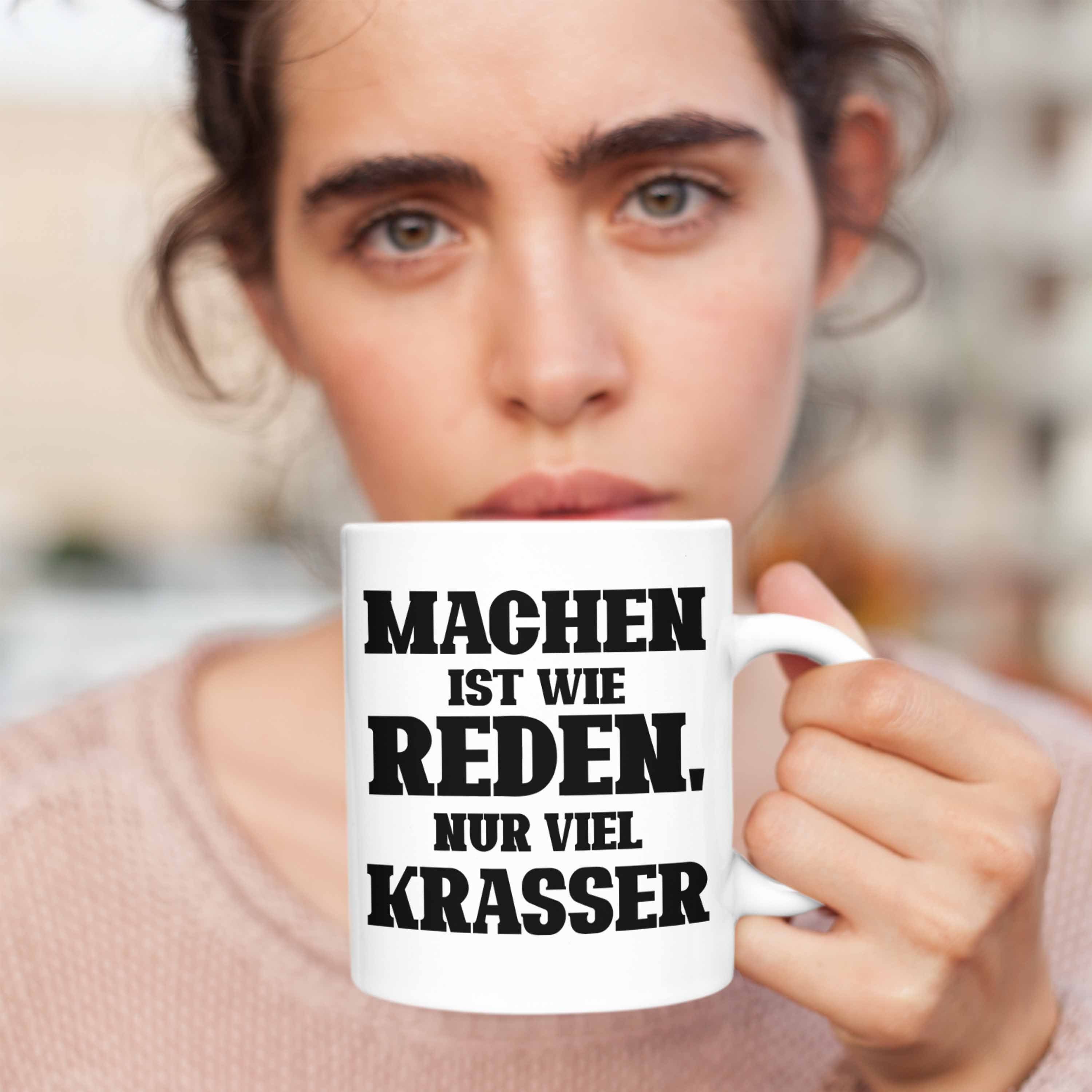 Trendation Tasse Lustige "Machen für Wie Geschenk Mac Tasse Weiss Ist Nur Krasser" Viel Reden