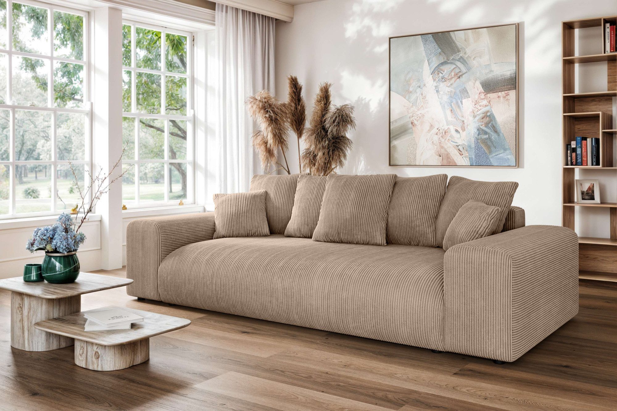 Home affaire Big-Sofa LAKESIDE 3-Sitzer Schlafsofa günstig online kaufen