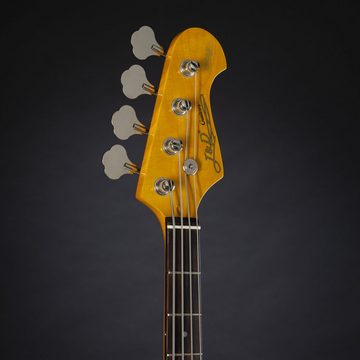 J & D E-Bass, PB Vintage 1963 Vintage White 4 Saiter Vintage-Style E-Bass mit Split-Coil Pickup, Vintage E-Bass, 1963 Vintage White, Split-Coil Pickup