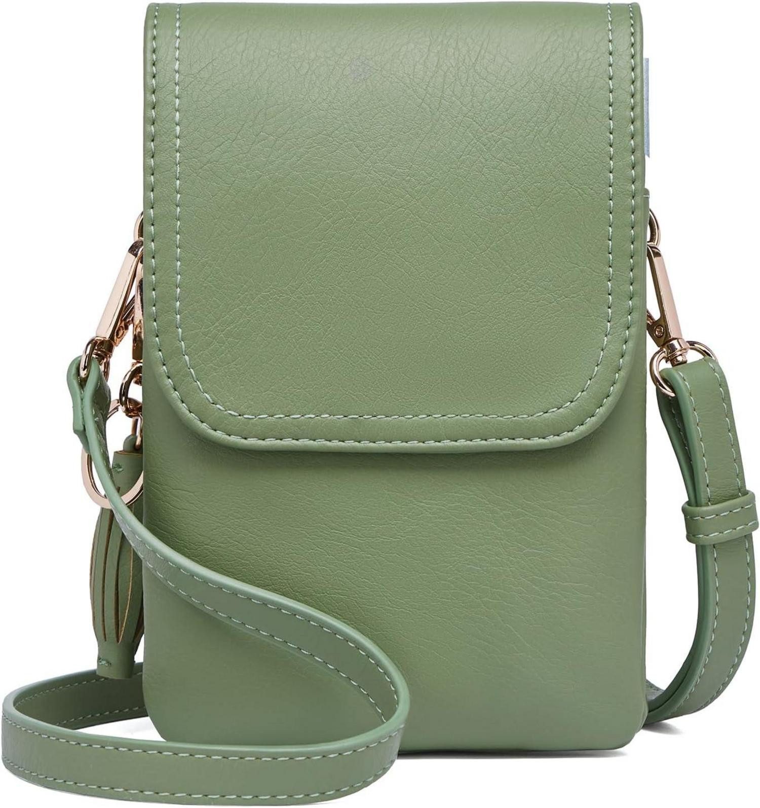LuxusKollektion Handytasche Handy Umhängetasche Damen mit Geldbörse PU Leder verstellbarer Riemen