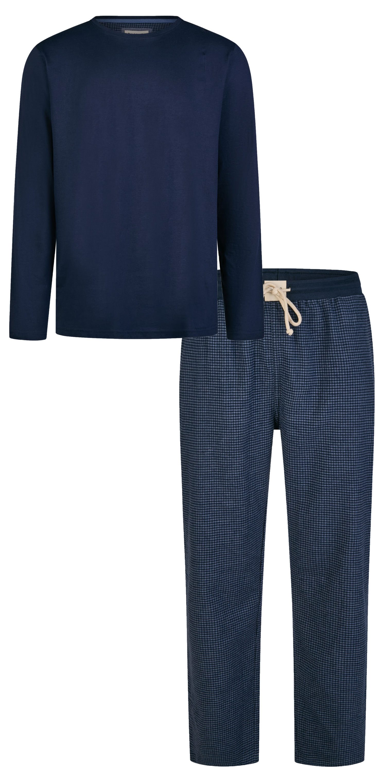 Schlafanzug Herren Pyjama Flanell Hose