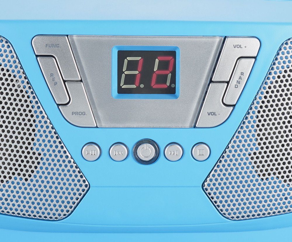 Player blau AUX-IN BigBen Kids 400 AU364446 Radio CD FM tragbarer CD-Player Sticker