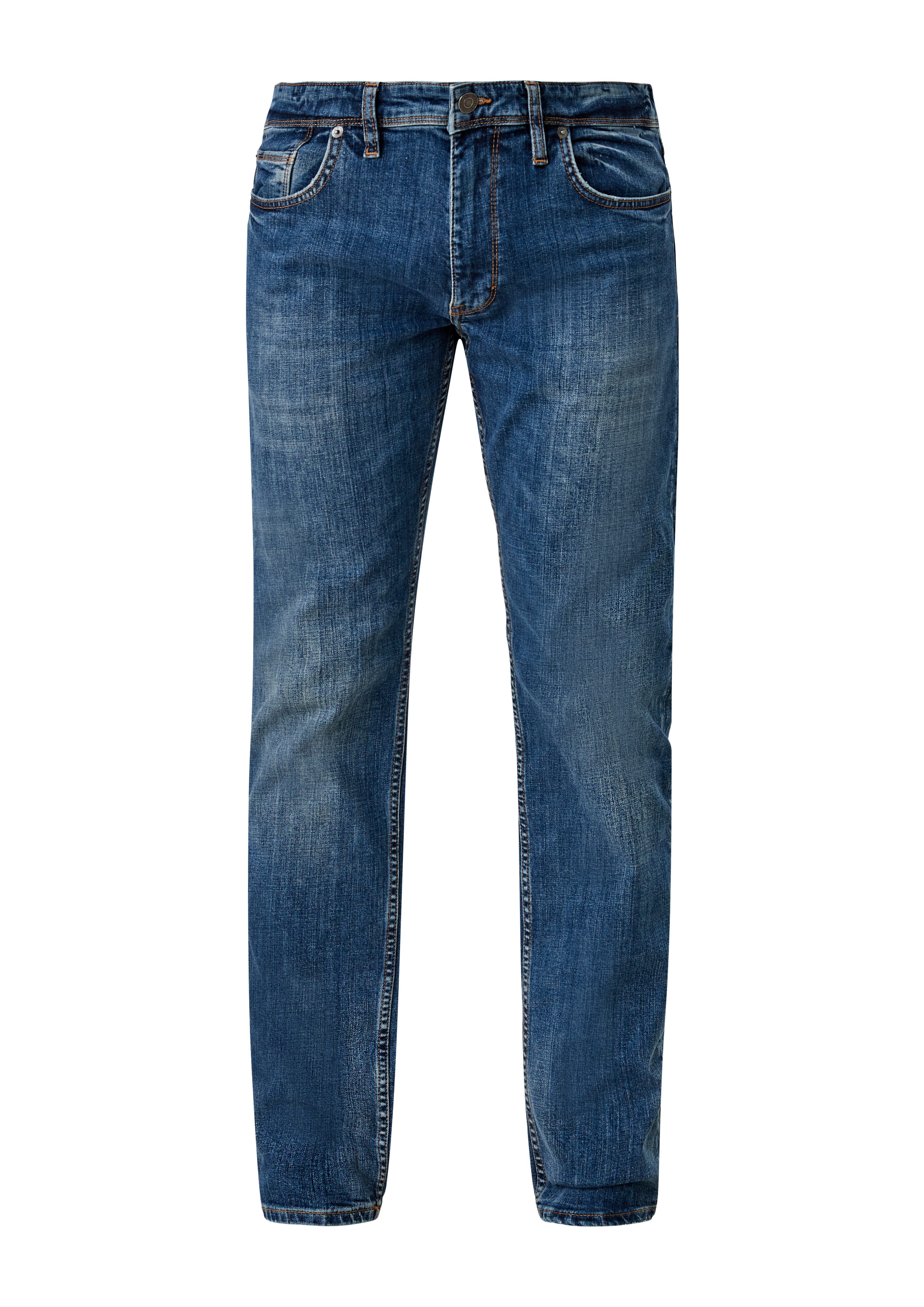 Regular Waschung Fit blue Rise York Leg Jeans / s.Oliver Straight dark / Mid Stoffhose /