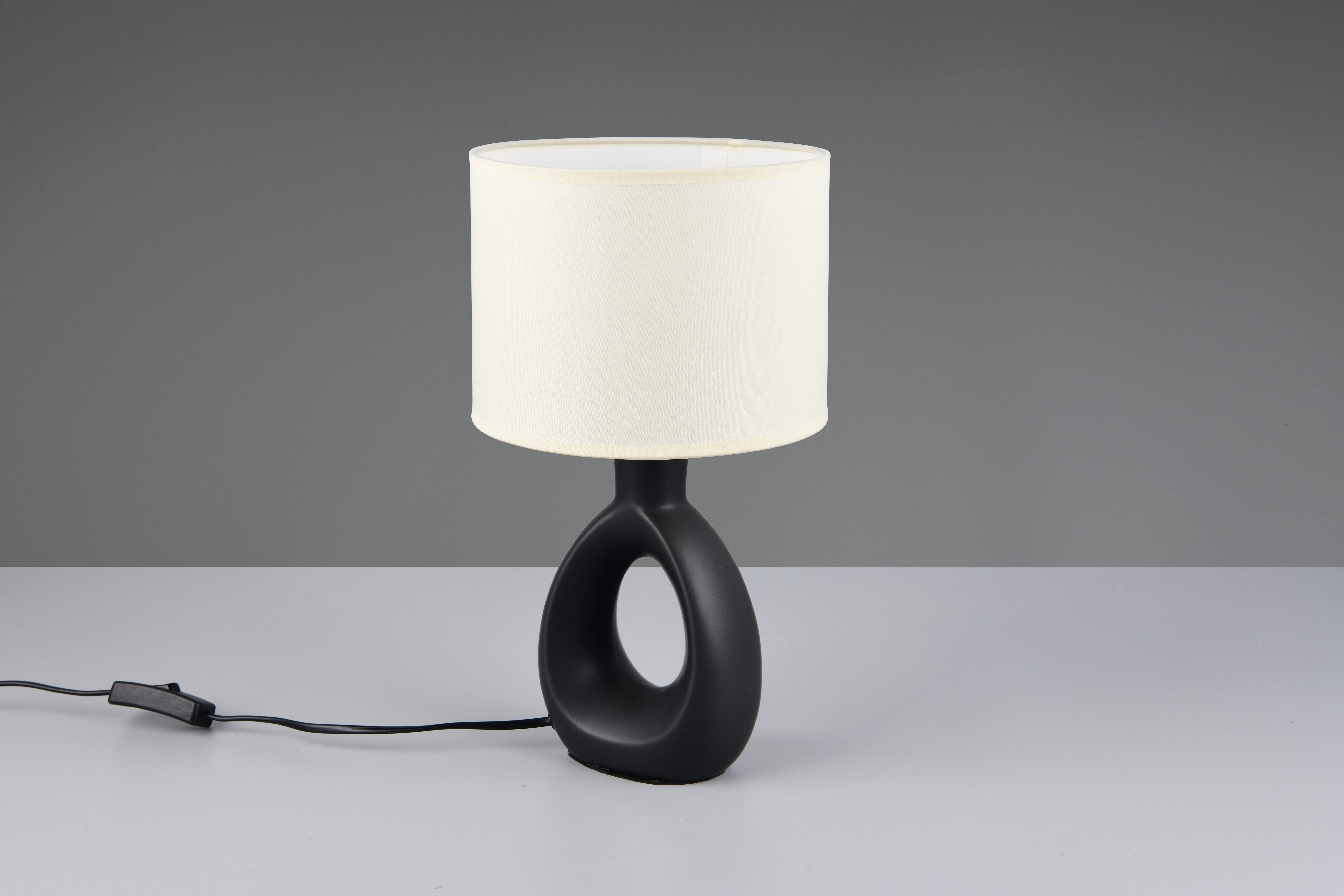 OTTO home Schreibtischlampe Charmont, Deko Tischleuchte mit Stoffschirm, Schnurschalter exkl 1xE14, Ein-/Ausschalter, Leuchtmittel wechselbar, warmweiß - kaltwe – Bild 5 von 5