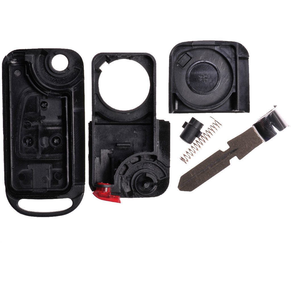 mt-key Auto Schlüssel 3 Tasten + HU39 Rohling + 1x Kleber + 2x VARTA CR2025 Knopfzelle, CR2025 (3 V), für Mercedes Benz W163 R129 SL ML Funk Fernbedienung