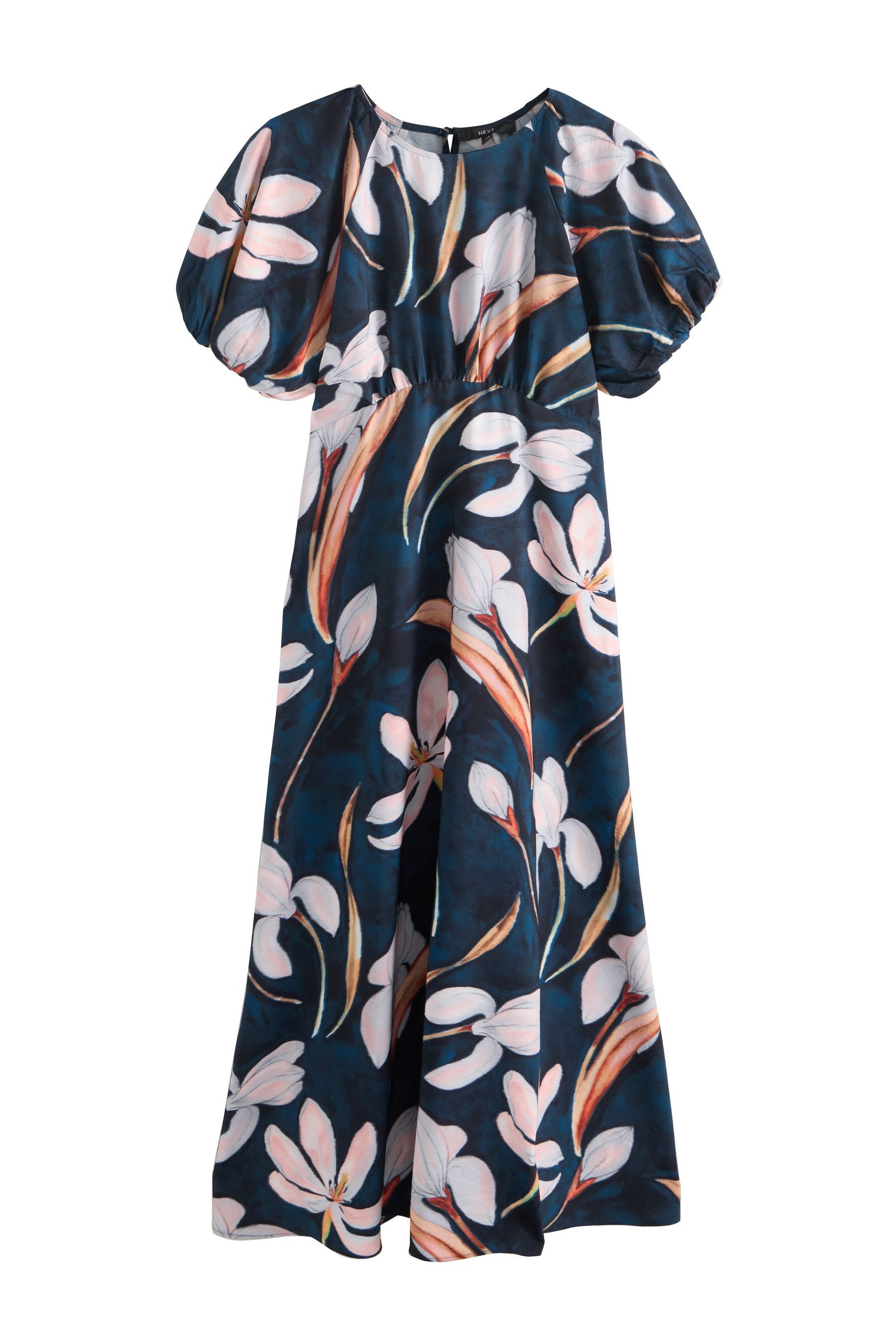 Next Midikleid Midikleid mit Puffärmeln (1-tlg)