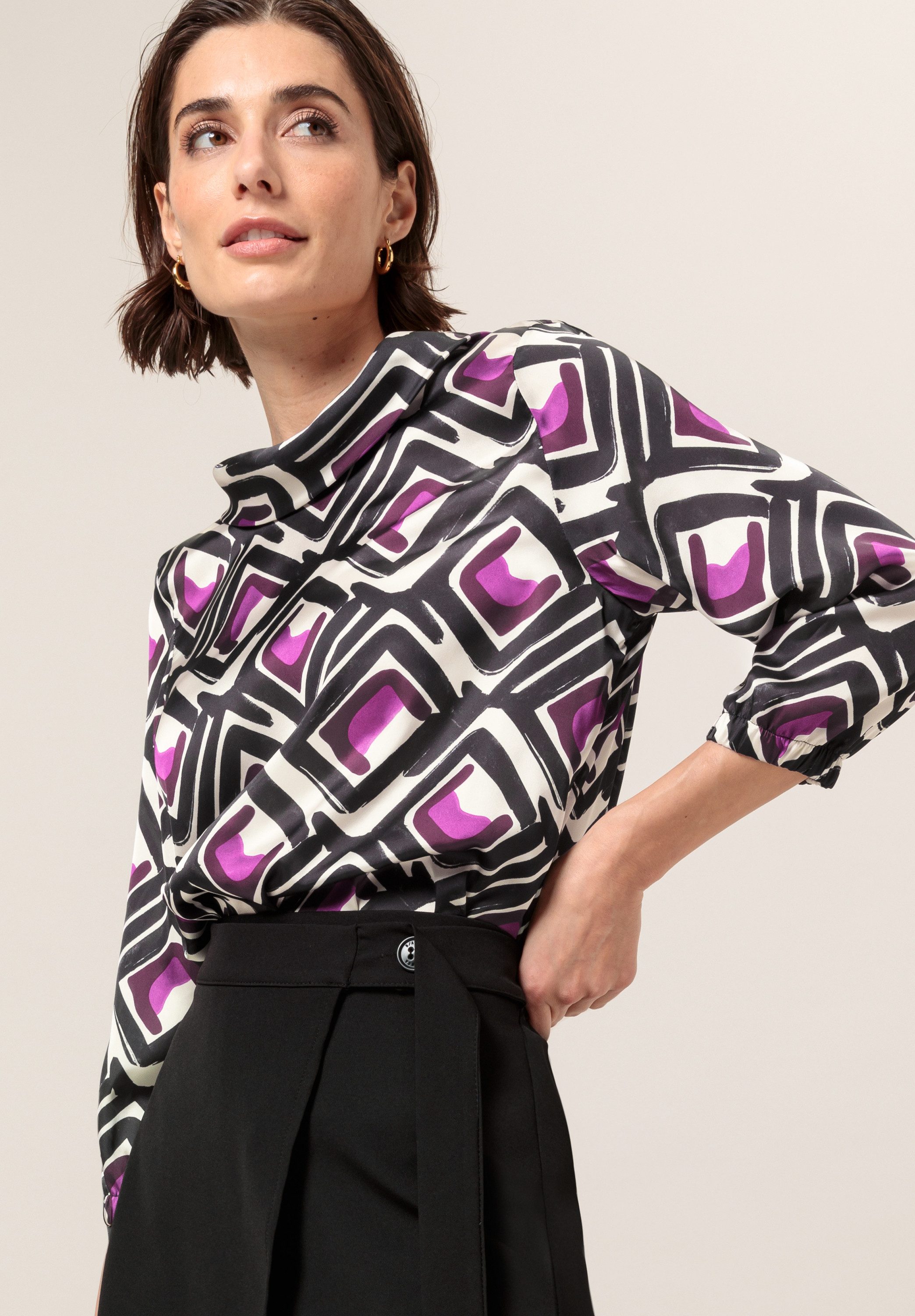 bianca Druckbluse RANA in matt glänzendem günstig online kaufen