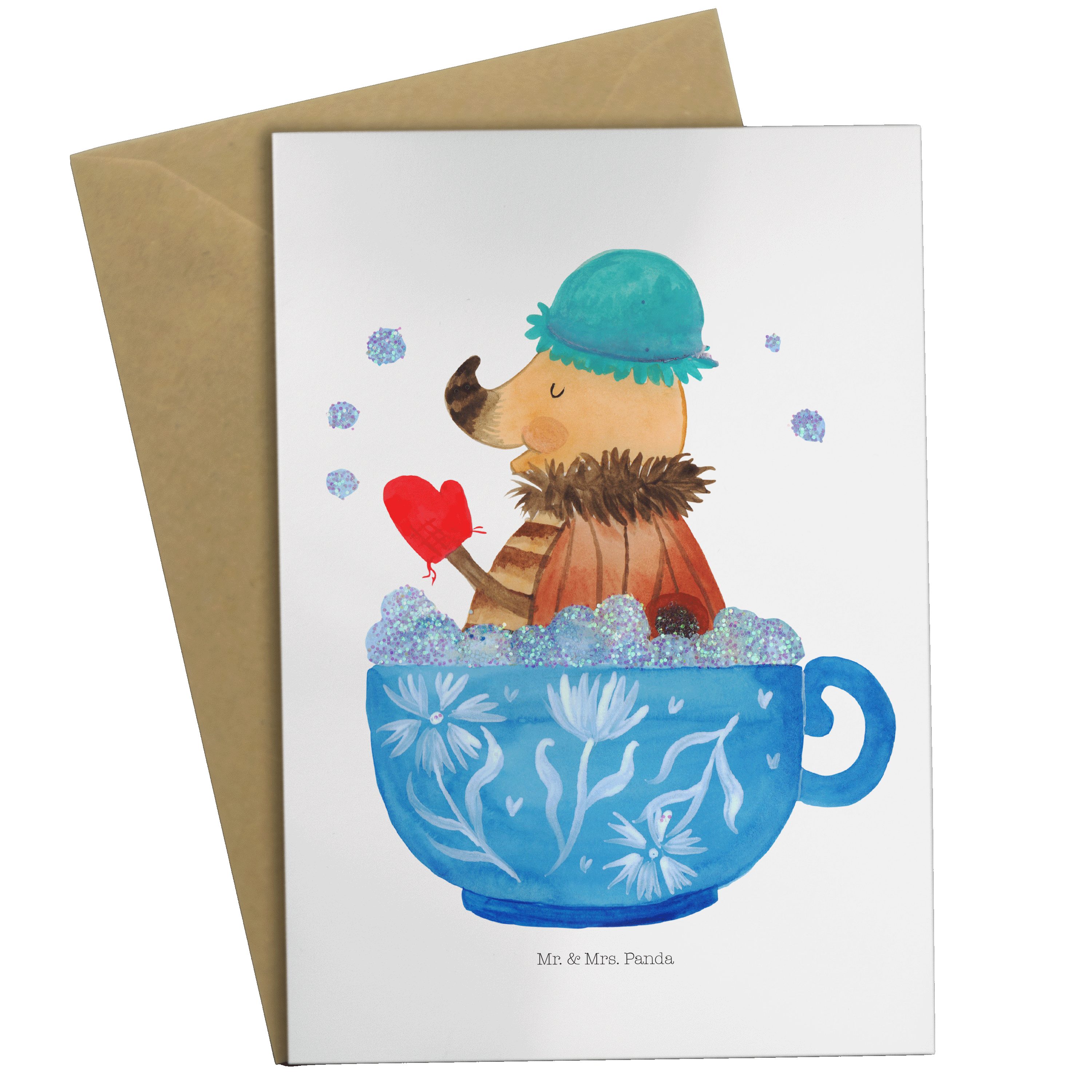 Grußkarte Mrs. Geburtstagskarte, Nachtfalter Mr. Ein Geschenk, Weiß Karte, & - Schaumbad Panda -