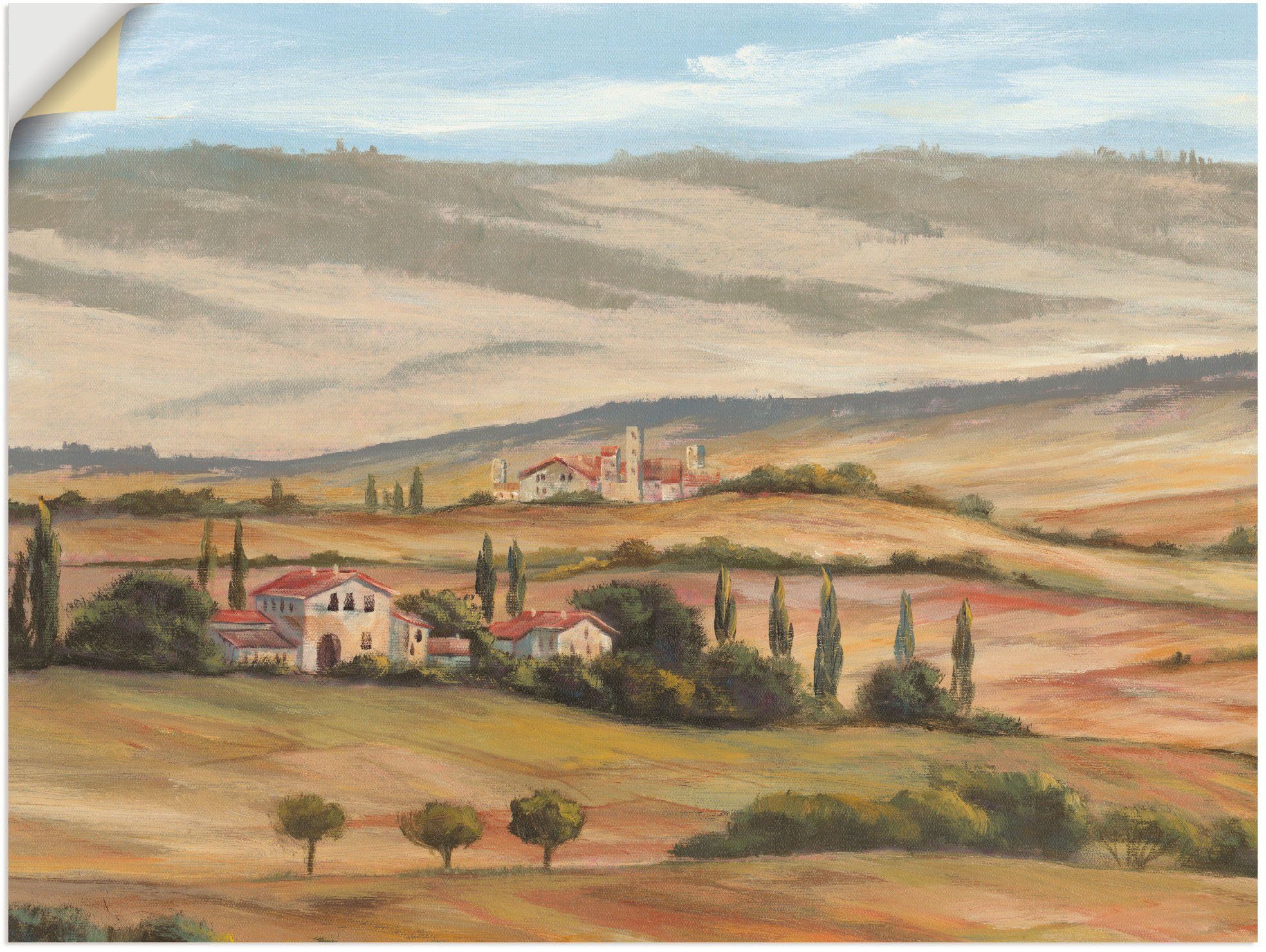 I, oder in Bilder Größen Tal Leinwandbild, Poster Wandaufkleber Alubild, versch. St), (1 von Toskanisches Europa Artland als Wandbild