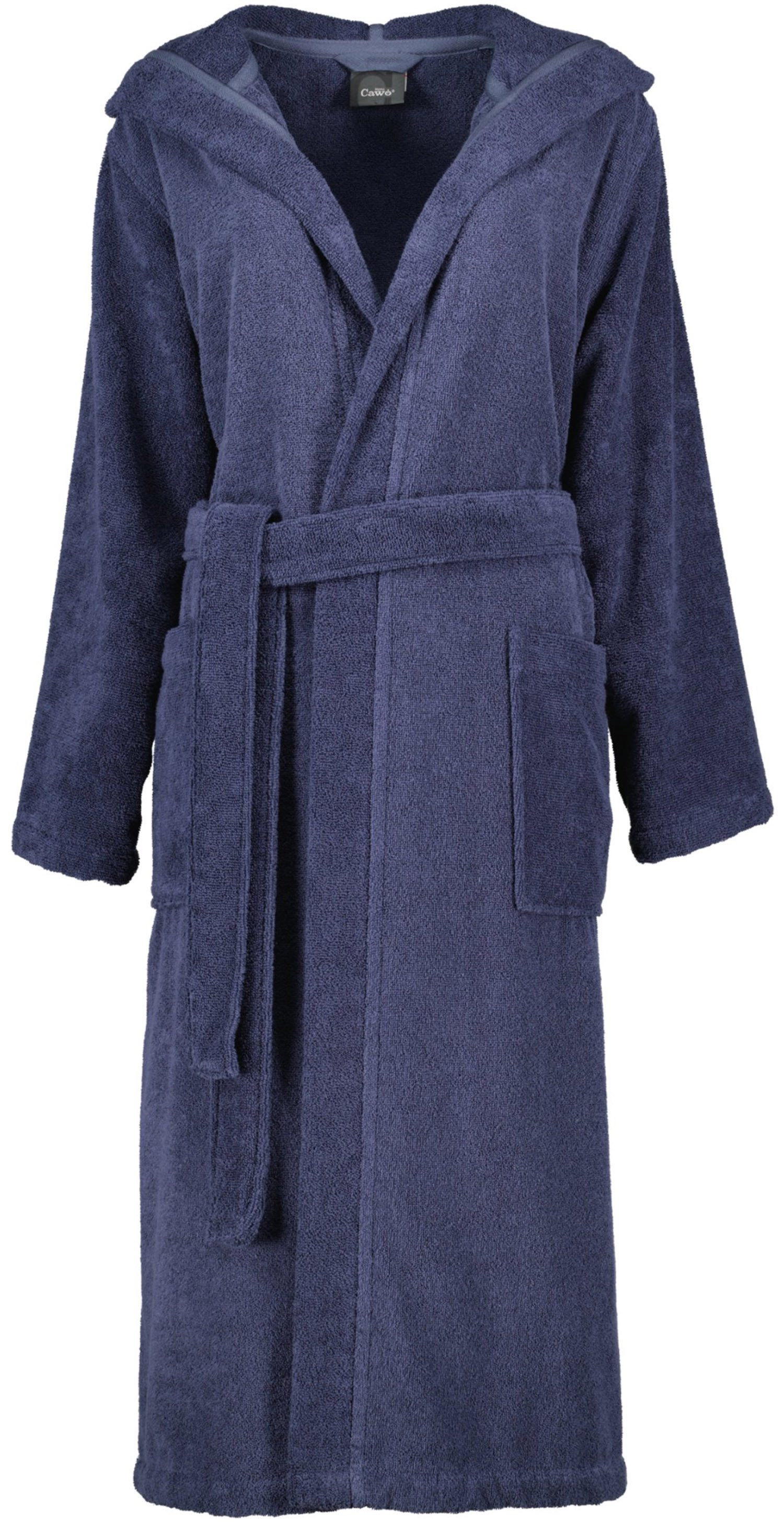 Cawö Home Damen Bademantel Kapuze 827 - Farbe: blau - 17 - L günstig online kaufen