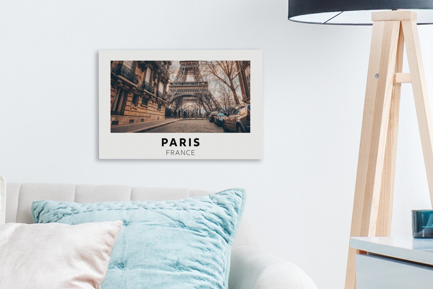 Wanddeko, - Aufhängefertig, cm 30x20 Leinwandbild (1 Frankreich Leinwandbilder, Paris Wandbild Eiffelturm, - St), OneMillionCanvasses®