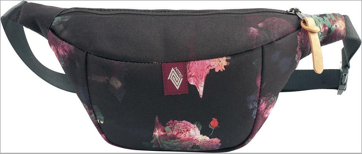 NITRO Gürteltasche Hip Bag, Hip Bag, Bauchtasche, Hüfttasche, Umhängetasche Black Rose